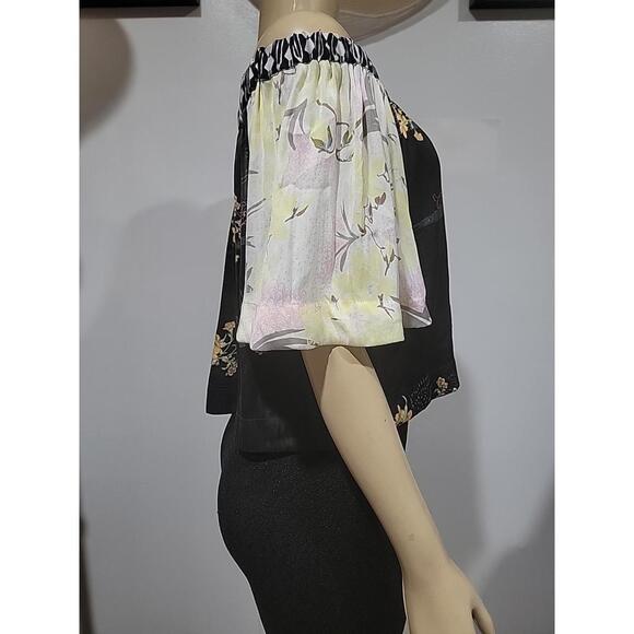 Free People “rockin rochelle” Size S crop Top blouse Of The Shoulders NEW - Picture 5 of 9